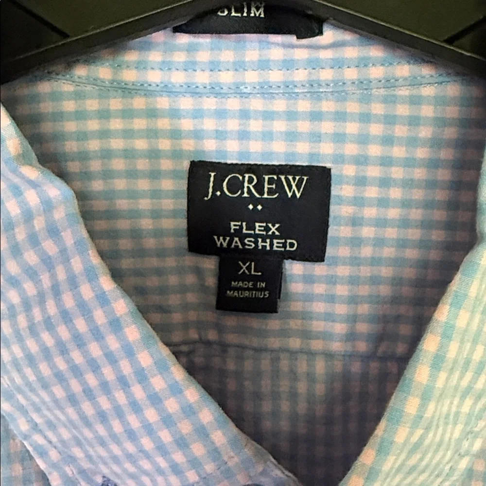 J. Crew Lavender Checkered Button Down Shirt